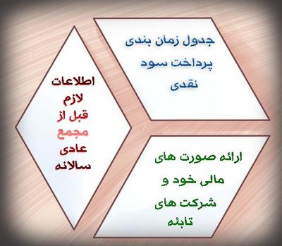 اطلاعات لازم قبل از مجمع عادی سالانه