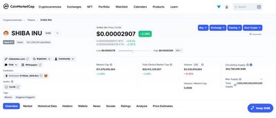 مارکت کپ ارز دیجیتال شیبا