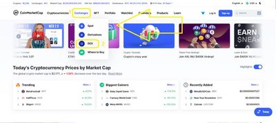 1- آموزش نشان دادن لیست صرافی_ها در سایت کوین مارکت کپ (Copy) صرافی Sushi Swap