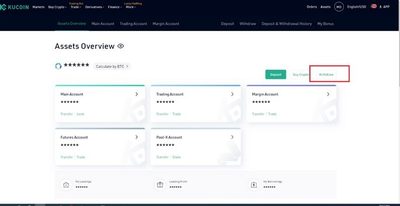 برداشت از صرافی kucoin