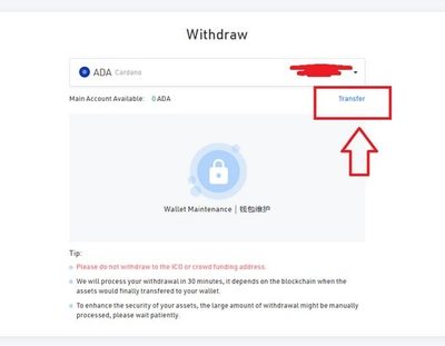 برداشت از حساب در صرافی کوکوین