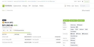 صفحه بررسی ارز در کوین گکو