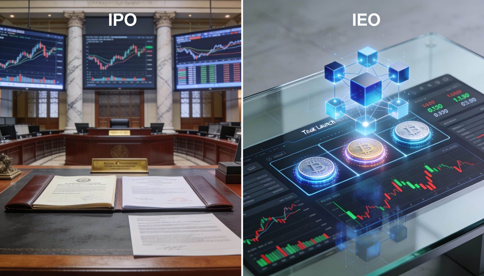 IEO در برابر عرضه اولیه سهام (IPO)