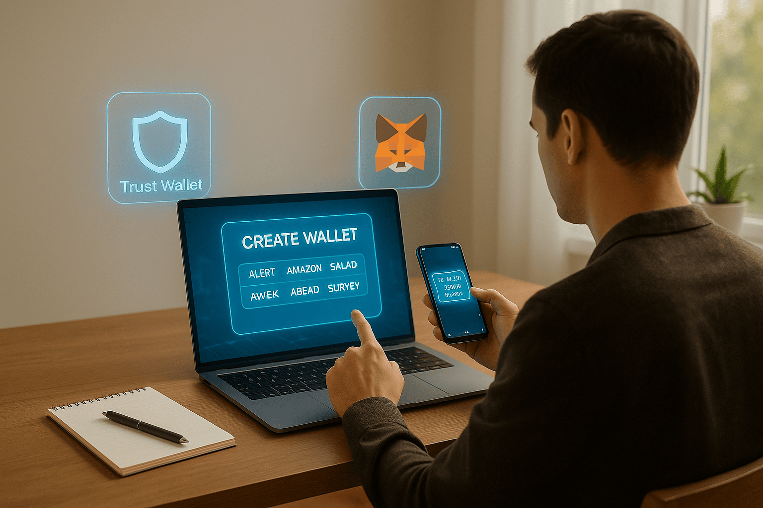 آموزش ساخت کیف پول نرم‌افزاری ارز دیجیتال (موبایل یا دسکتاپ)